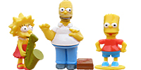 Die Simpsons als Ü-Eier Figuren Bart Simpson, Milhouse van Houten, Martin Prince Meggy Simpsons mr. Burns Meggie Lisa Bart Figur gelb Sammkerstück tingeltangel bob