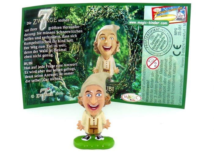 Bubi - Otto Waalkes Karikatur Figur mit Beipackzettel (Die 7 Zwerge)