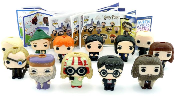 Harry Potter Figurensatz mit den 12 Hauptfiguren. Komplettsatz Potter Figuren im Funko Pop Design