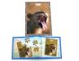 Tierpuzzleecke mit Löwin aus dem Jahr 2009 mit Zettel (15 Teile Puzzle)