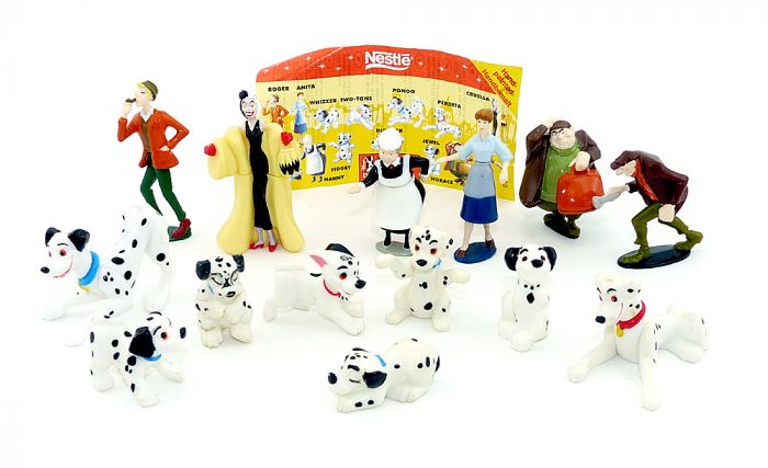 101 Dalmatiner von Walt Disney, 14 Figuren [Firma Nestle]