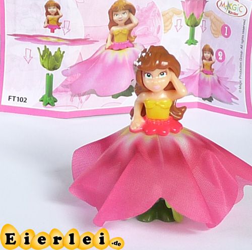 Flowee Mädchen mit rosa Kleid FT102 und Beipackzettel