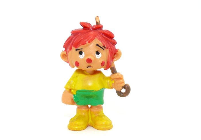 Der Regenkobold ohne Schirm. Pin und Lack der Figur gut