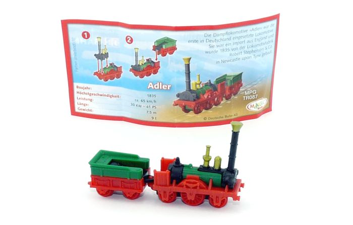 Adler Lok, Baujahr 1835 mit Beipackzettel (Autos - Züge - Loks - Lok)