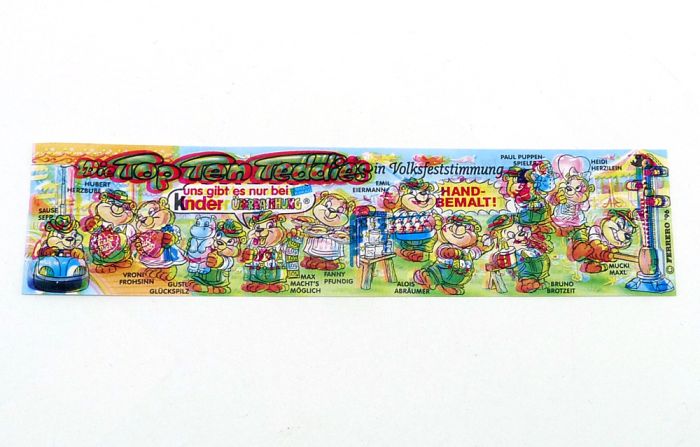 Beipackzettel TOP Variante der Top Ten Teddies. Druck ist extrem versetzt