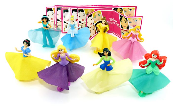 Komplettsatz Disney Princess mit allen 8 Beipackzetteln der Serie (VV367 - VV417)