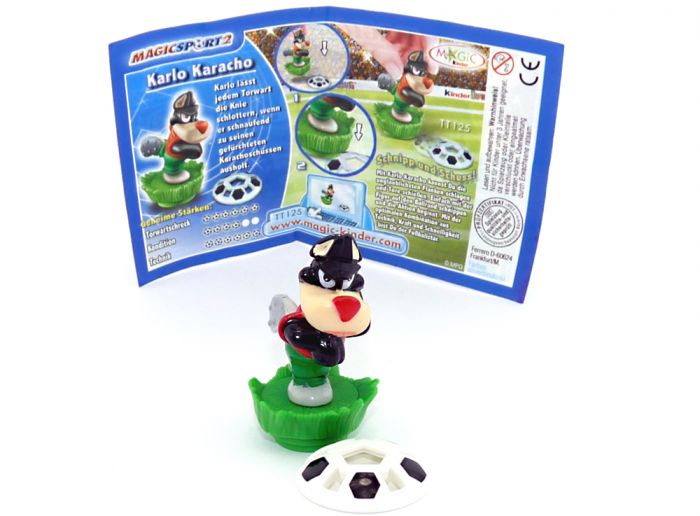 Karlo Karacho mit Ball und deutschen Beipackzettel (Magic Sport 2)