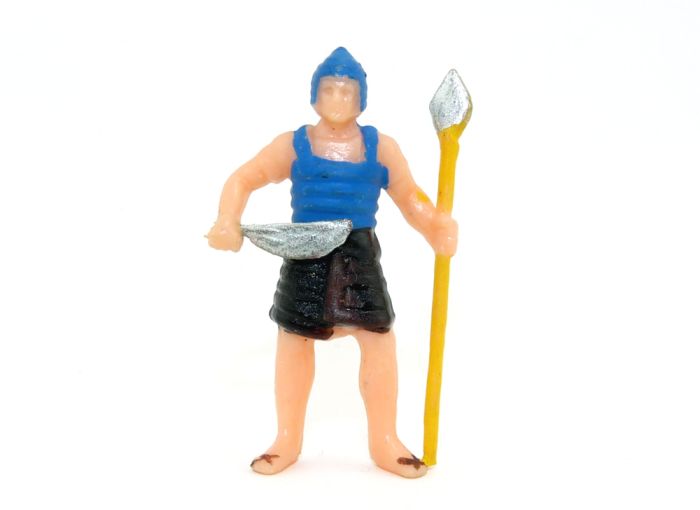 Ägypter von ca. 1976. Ägypter mit Speer und Sichelmesser in blau. Zustand 1 A