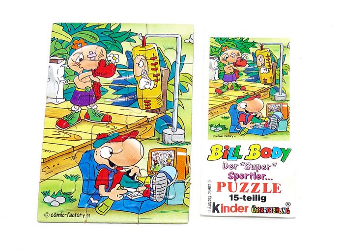Bill Bodys Puzzleecke unten links mit Beipackzettel (15 Teile Puzzle)