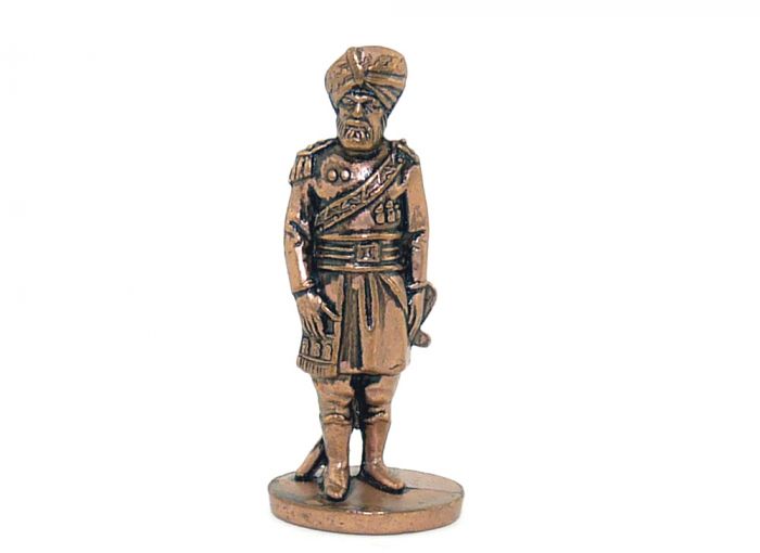 Indischer Offizier aus Kupfer 35 mm mit der Kennung H45 (Metallfiguren)