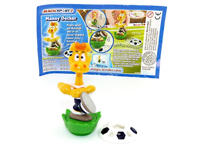 Manny Decker, mit Ball und deutschen Beipackzettel (Magic Sport 2)
