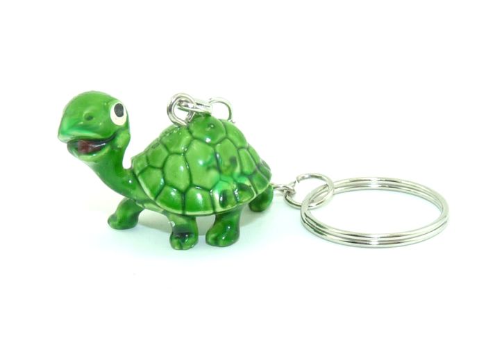 Tini Törtel -Schildkröte Figur als Schlüsselanhänger. Höhe 3cm