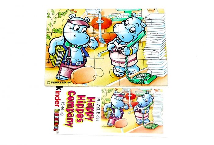 Happy Hippo Company Puzzleecke unten links mit Beipackzettel