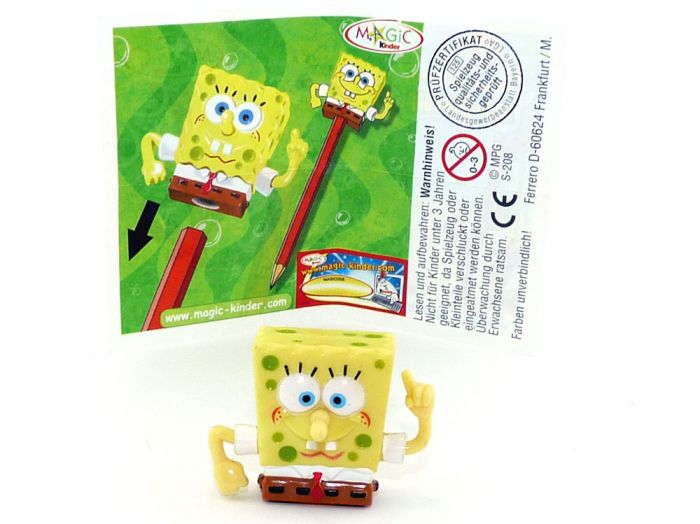 Spongebob Schwammkopf als Stiftaufsatz mit Beipackzettel