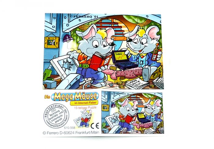 Mega Mäuse Puzzleecke oben rechts mit Bauanleitung (Ü-Ei Puzzle)