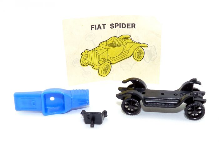 Fiat Spider in blau mit Zettel