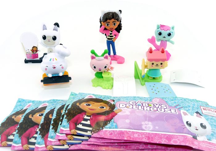 Figuren Satz Gabbys Dollhouse. Alle 6 Figuren der Serie mit Zubehör komplett