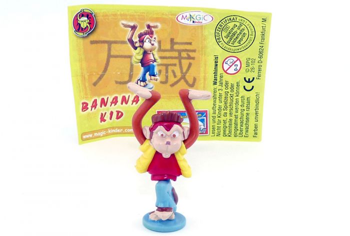 Banana Kid, aus der Serie "Zoff im Affenstall" mit Beipackzettel