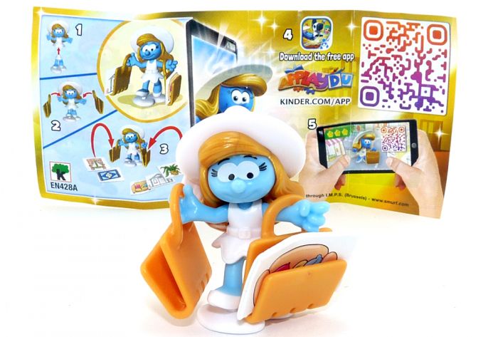 Shopping Schlumpfine von der Golden Schlümpfe Edition (Beipackzettel Nummer EN428A)