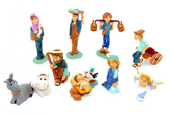 Presepe Weihnachtskrippe von 1999 mit allen Figuren (Geburt Jesus von Nazaret)