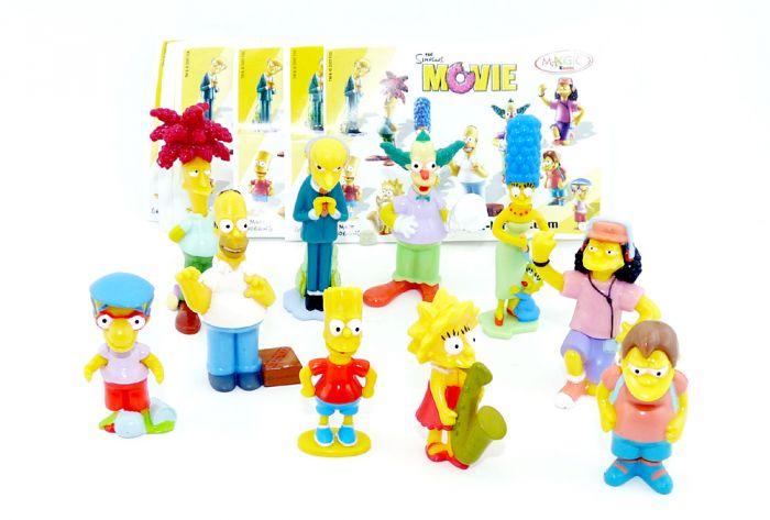 The Simpsons, 10 Figuren von 2007 mit BPZ (Sätze Ausland)