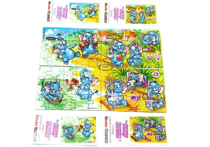 Cluburlaub, alle 4 Puzzle mit vier Beipackzettel (Superpuzzle)