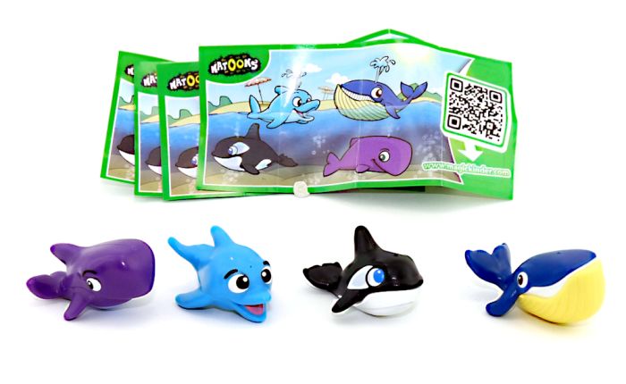 Figurensatz Säugetiere im Meer mit Zetteln (Natoons)