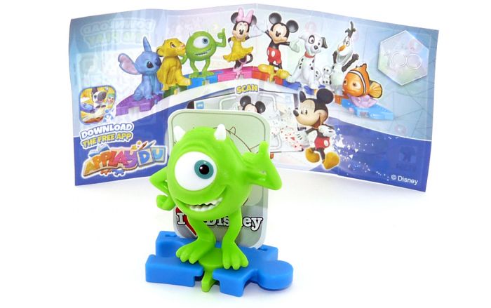 100 Jahre Wald Disney Figur MIKE GLOTZKOWSKI + Beipackzettel. Kennung VT354 (100 Years of Wonder)