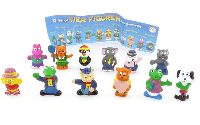 Abaodam 9-teiliges Set Holzfiguren Tierpuppen - Finger- Und Dekorationsspielzeug