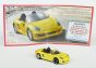 Gelber Porsche Boxster als Modellauto 1:96 Maßstab von Ferrero