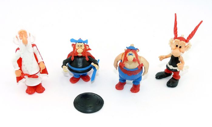 Satz Steckfiguren von Asterix 1981 (Alte Ü-Ei Figuren)