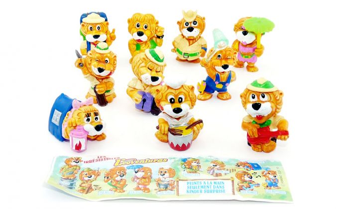 Leo Venturas von 1993, alle 10 Löwenfiguren und eine Beipackzettel (Komplettsatz)