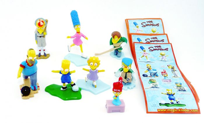 The Simpsons 8 Figuren aus Italien von 2010 mit Beipackzettel