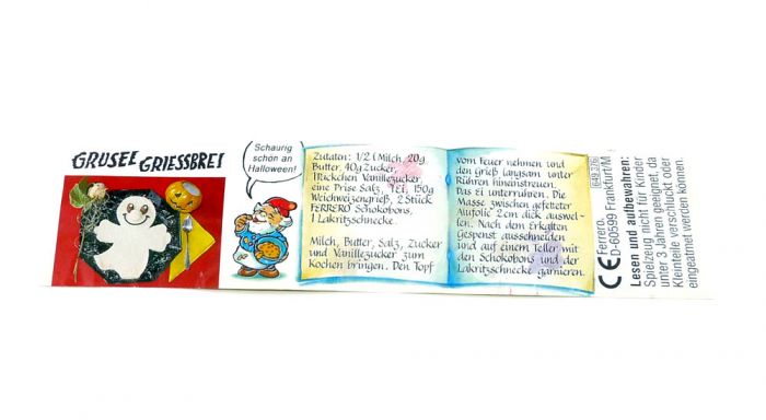 Beipackzettel GRUSEL GRIESSBREI von den Küchenzwergen