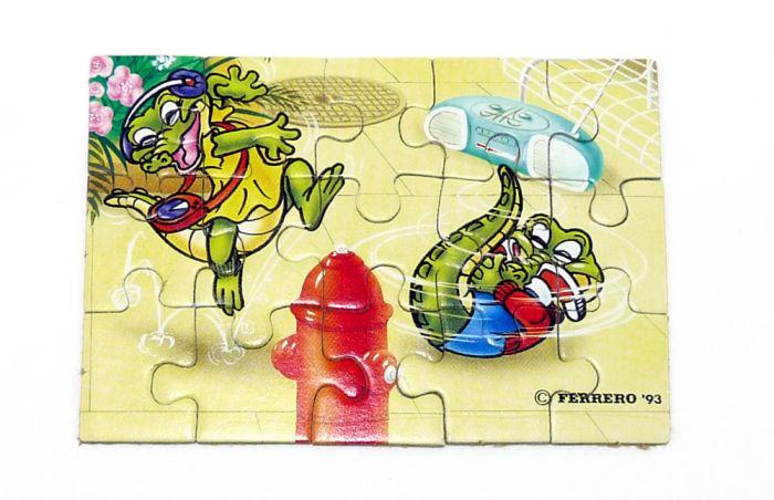 Puzzleecke von den Crazy Crocos unten rechts mit Beipackzettel