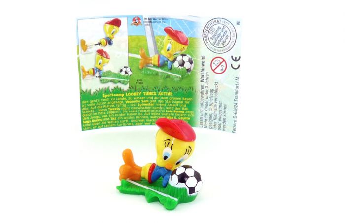 Tweety am Ball und Beipackzettel (Bugs Bunnys)