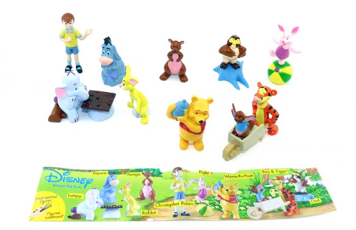 Winnie Pooh Figurensatz mit Beipackzettel [Firma Rübezahl & Koch]