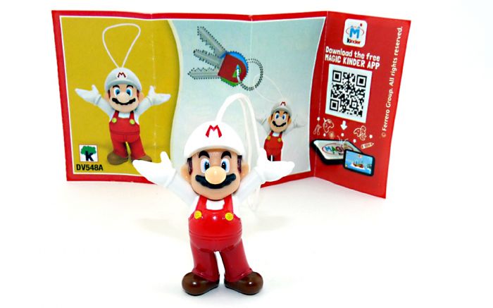 Super Mario mit roter Latzhose. Beipackzettel DV458A