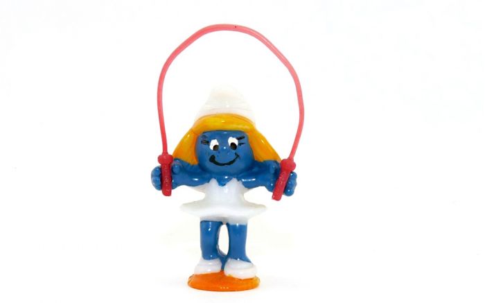 20168: Corde Schtroumpfette - corde à sauter bleue - Schleich - 5,5cm
