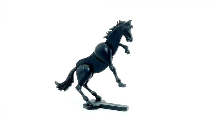 Benito das Pferd in schwarz, Tiere der Arena (Steck -Tiere)