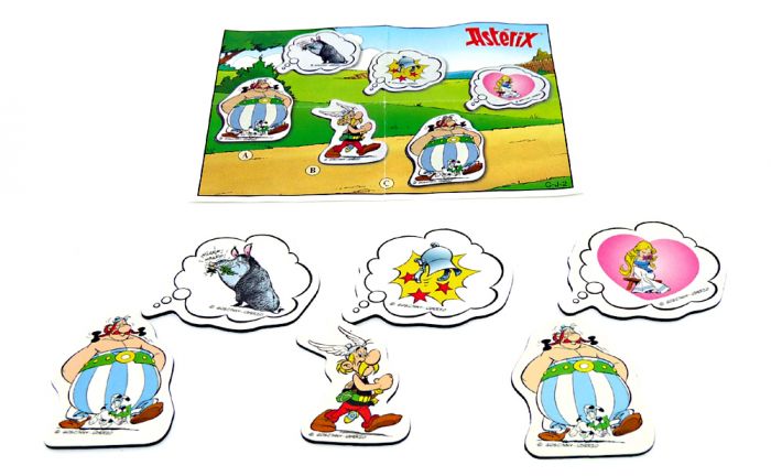 Set Asterix Magnete. Alle 6 Magneten von Asterix, Obelix mit Idefix und Falbala + ein Beipackzettel 