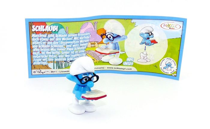 Schlaubi Schlumpf mit Beipackzettel (Schlümpfe 2011)