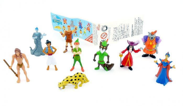 10 Disney HEROS Figurensatz mit Beipackzettel von Zaini