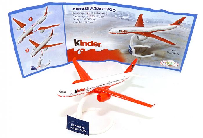  A330-300 Airbus Flugzeugmodell von Kinder Überraschung mit Zettel