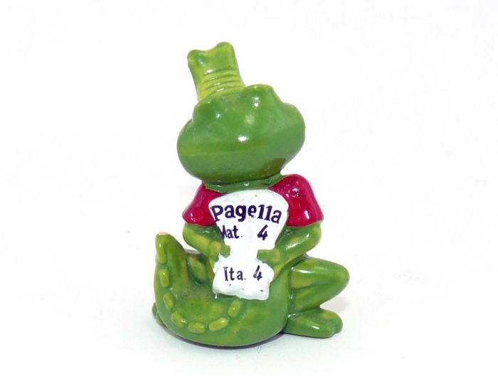 Tommy Tadel als EU Figur Aufschrift: Pagella Mat. Ita. 4
