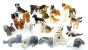 24 Stück Spielfiguren Hund und Katze aus Hartgummi (Figurensatz)