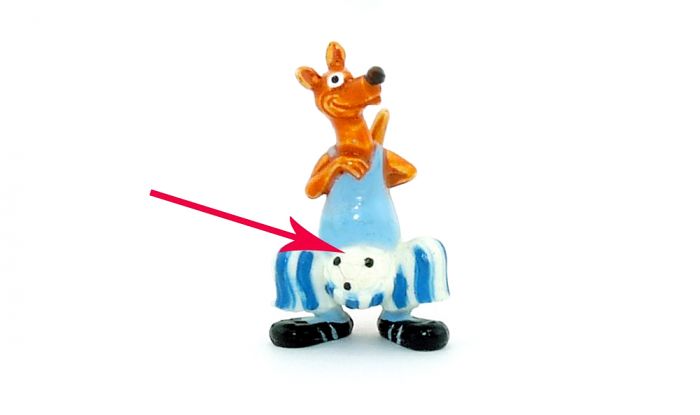 Beutel Berti, Punkte auf dem Ball gegengesetzt platziert 180 Grad gedreht.