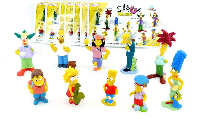 Satz Die Simpsons Figuren mit 10 deutschen Beipackzetteln (Komplettsatz)