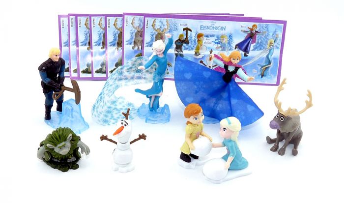 Satz Disneys "Die Eiskönigin - Frozen" alle Figuren der Serie mit allen Beipackzetteln (Komplettsatz)