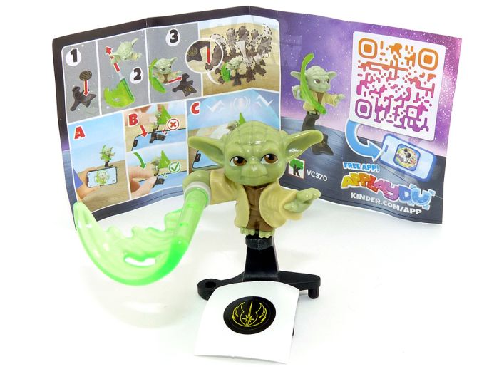 Jedi Meister Yoda von Star Wars 2025 mit Beipackzettel und Aufkleber (Kennung VC370)